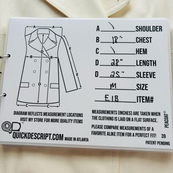 Ann Taylor‎ Pea Coat Size M Soft White Cotton Double Breasted Classic Y2K - Picture 2 of 11